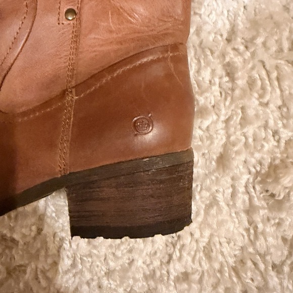 BORN Mercado Knee High Boot Women's Size 7 Cognac Brown Brand - Picture 4 of 10